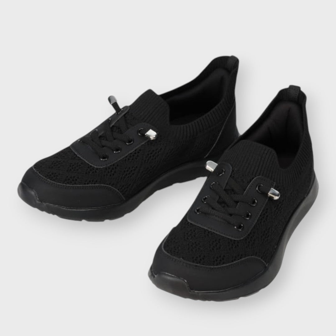 Mesh-like Upper Lace-Up Sneakers