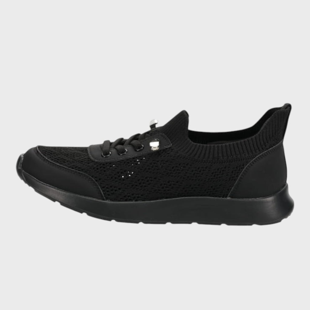 Mesh-like Upper Lace-Up Sneakers