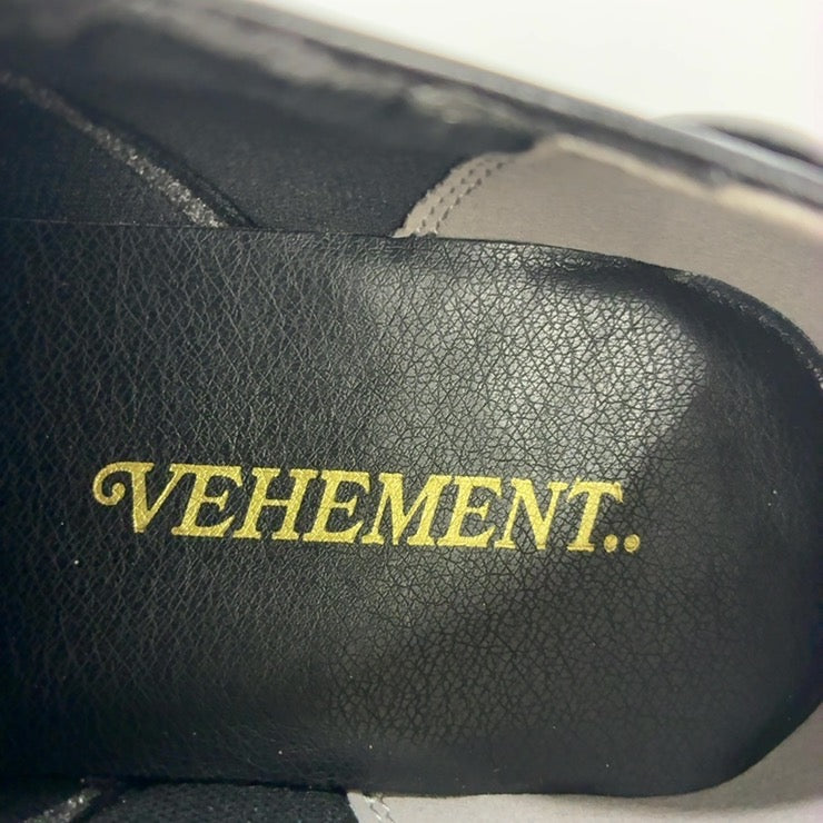 Black Derby Shoes with Ribbon Bow