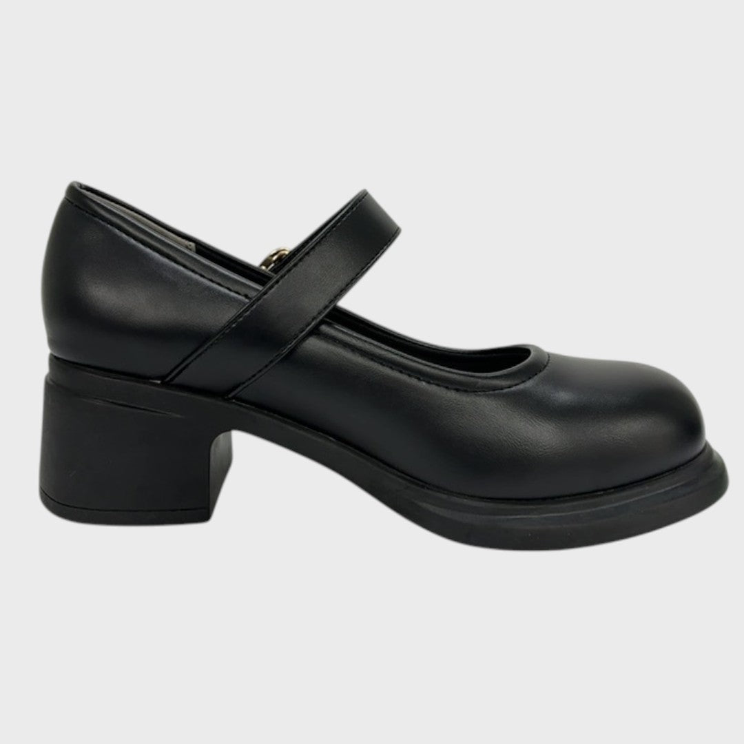 Rounded Toe Mary Jane Heels