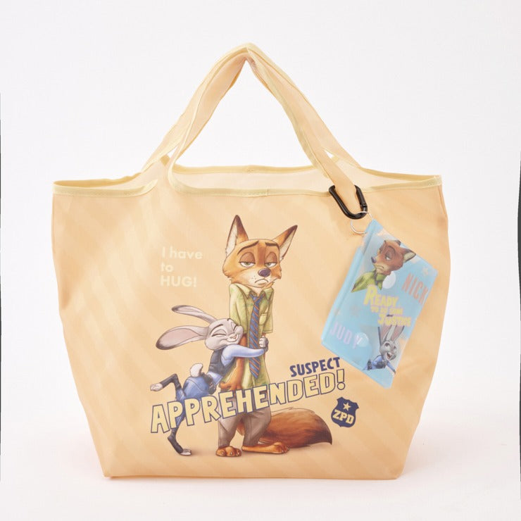 ZOOTOPIA NICK WILDE & JUDY HOPPS SHOPPING BAG WITH PVC POUCH