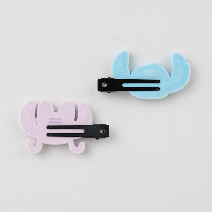 DISNEY - LILO & STITCH STITCH & ANGEL FLOCKED BANGS HAIR CLIP SET