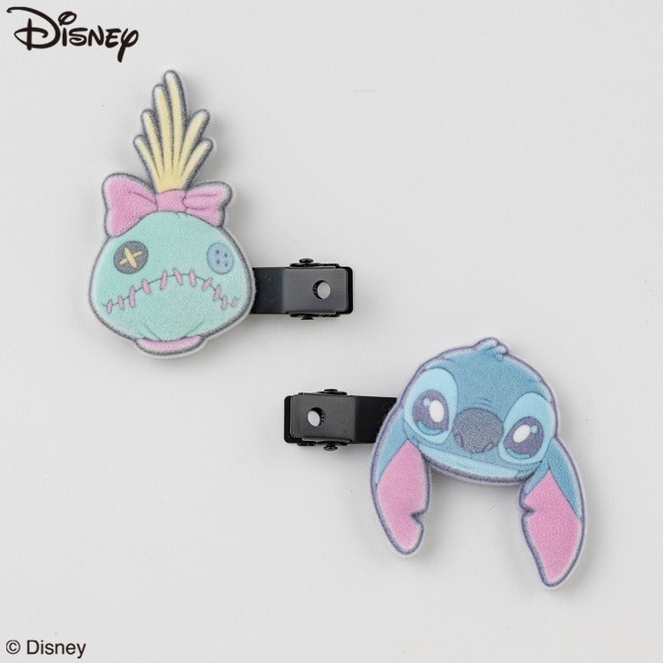 DISNEY - LILO & STITCH STITCH & SCRUMP FLOCKED BANGS HAIR CLIP SET