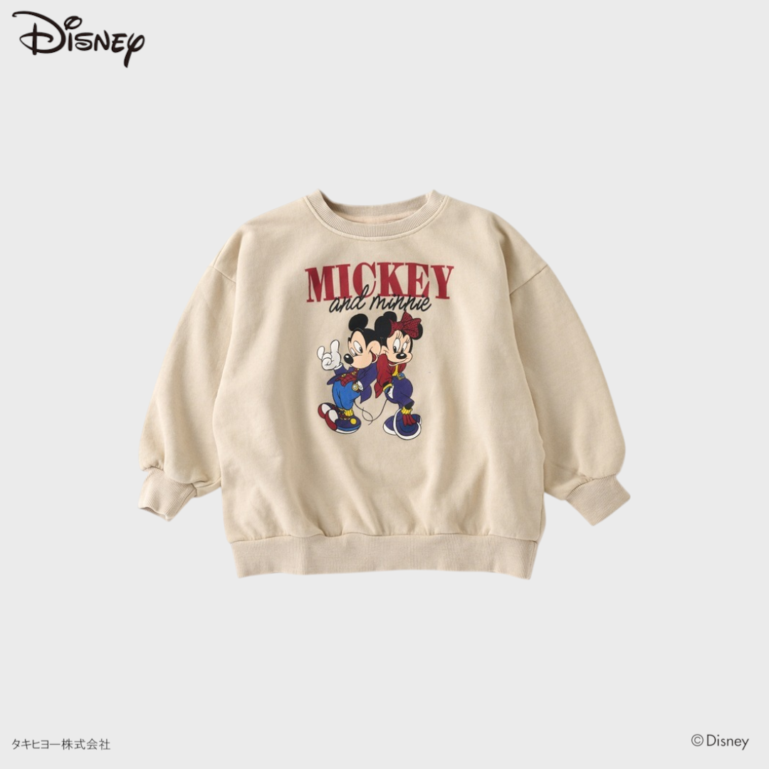 KIDS DISNEY - MICKEY & MINNIE PRINT SWEATSHIRT(110-120CM)
