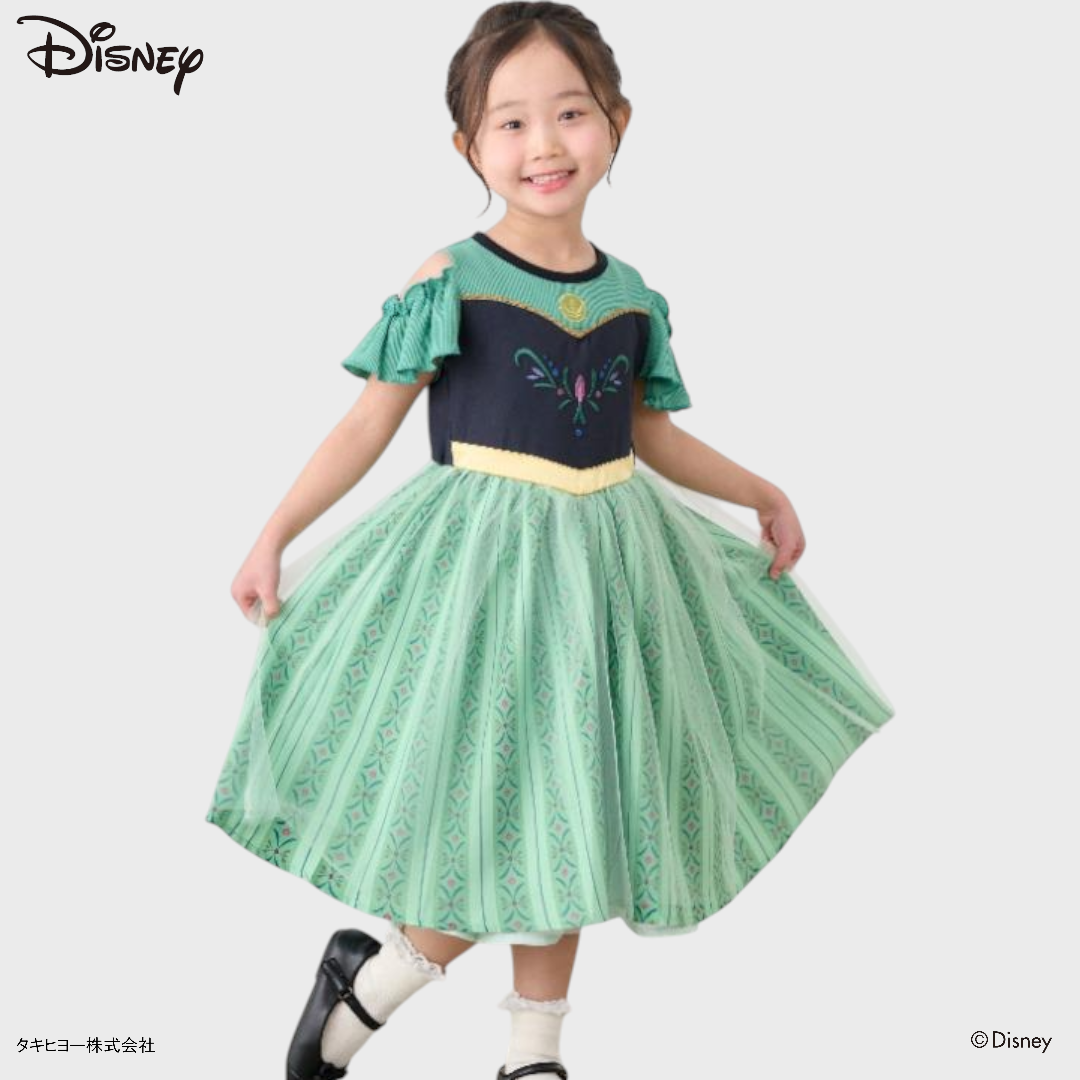 KIDS DISNEY - ANNA BABY ONE PIECE GREEN (90 - 100CM)