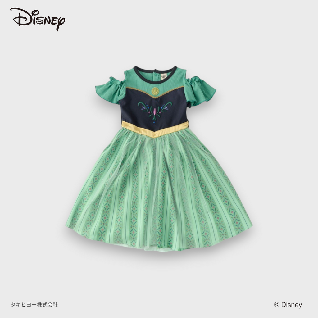 DISNEY ANNA-INSPIRED FRILL-SLEEVE PRINCESS DRESS (110・130CM)
