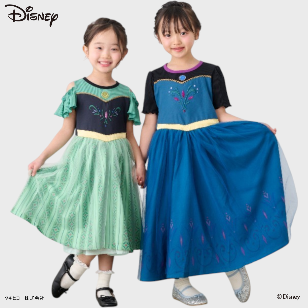 KIDS DISNEY - ANNA BABY ONE PIECE GREEN (90 - 100CM)