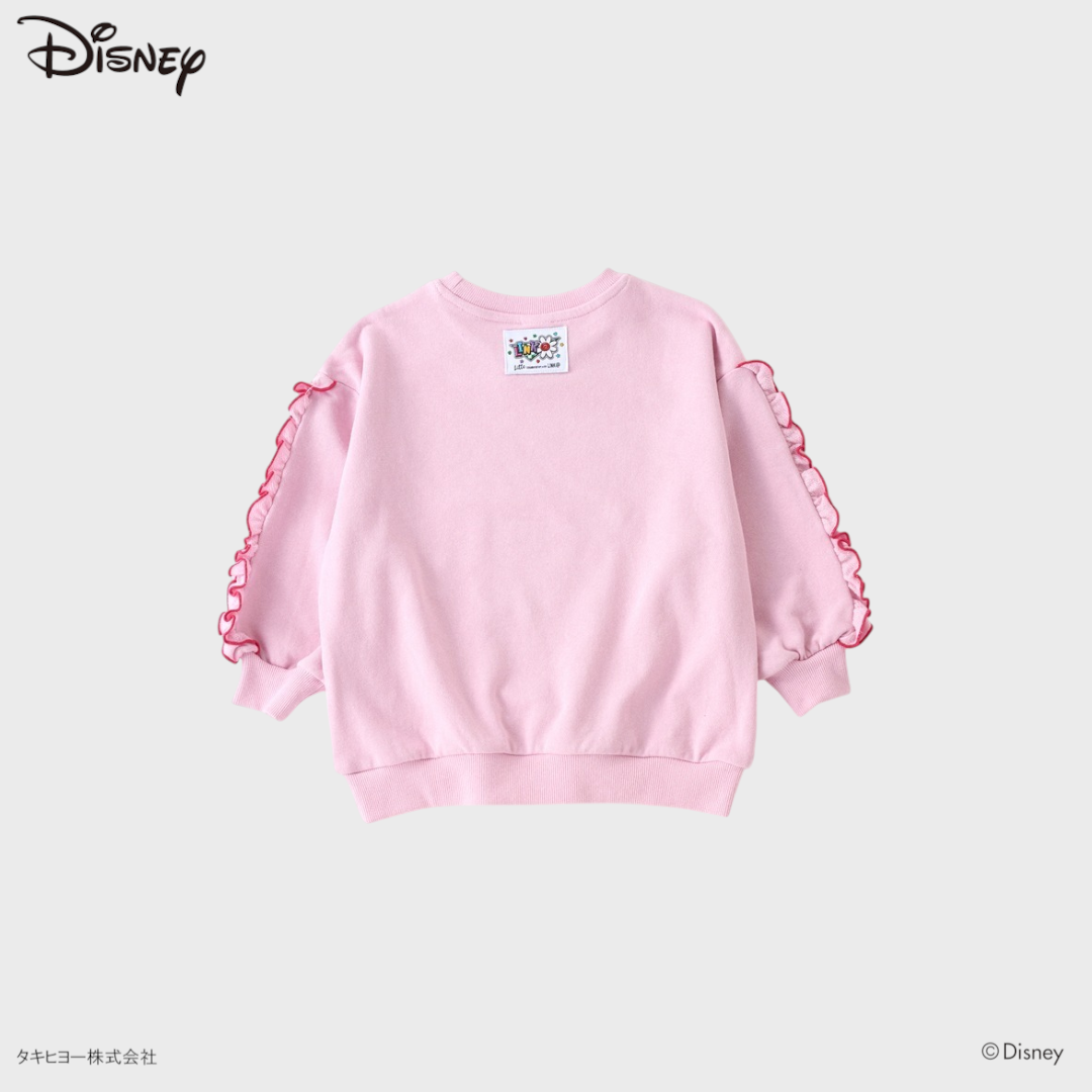 KIDS DISNEY - MICKEY MOUSE & MINNIE MOUSE RUFFLE PRINT SWEATSHIRT(100CM)