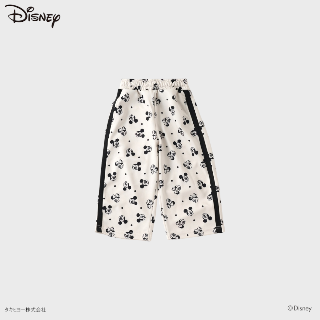 KIDS DISNEY - MICKEY MOUSE & MINNIE MOUSE ALL-OVER PRINT WIDE-LEG PANTS(100CM)