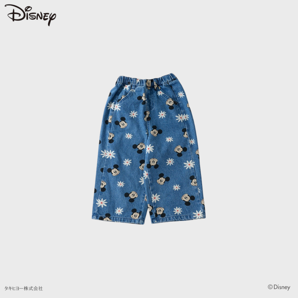 KIDS DISNEY - MICKEY MOUSE DAISY ALL-OVER PRINT DENIM PANTS(100CM)