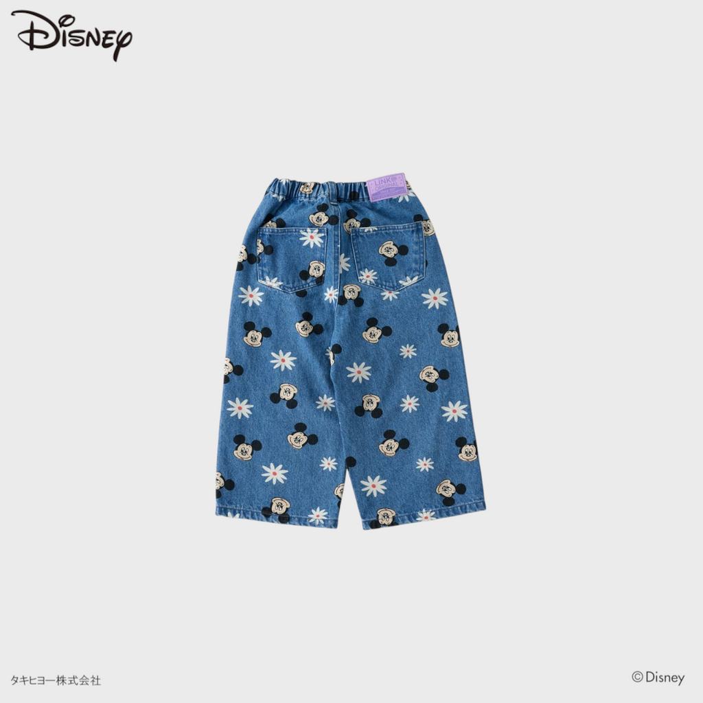 KIDS DISNEY - MICKEY MOUSE DAISY ALL-OVER PRINT DENIM PANTS(110-120CM)