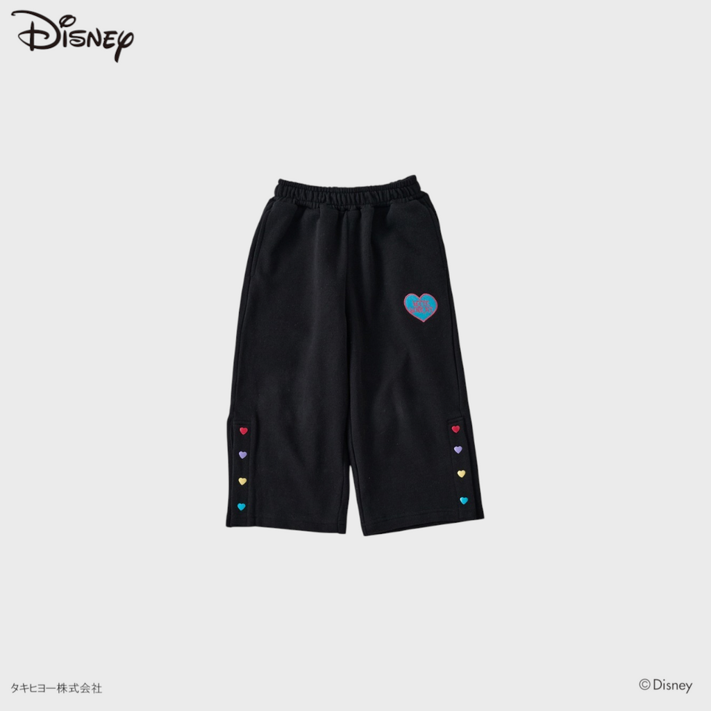 KIDS DISNEY - HEART EMBROIDERY WIDE-LEG PANTS(110-120CM)