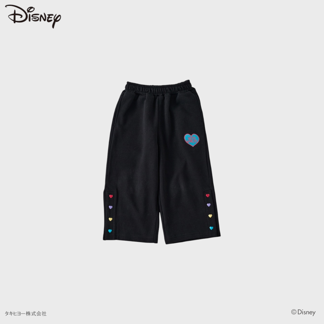 KIDS DISNEY - HEART EMBROIDERY WIDE-LEG PANTS(110-120CM)