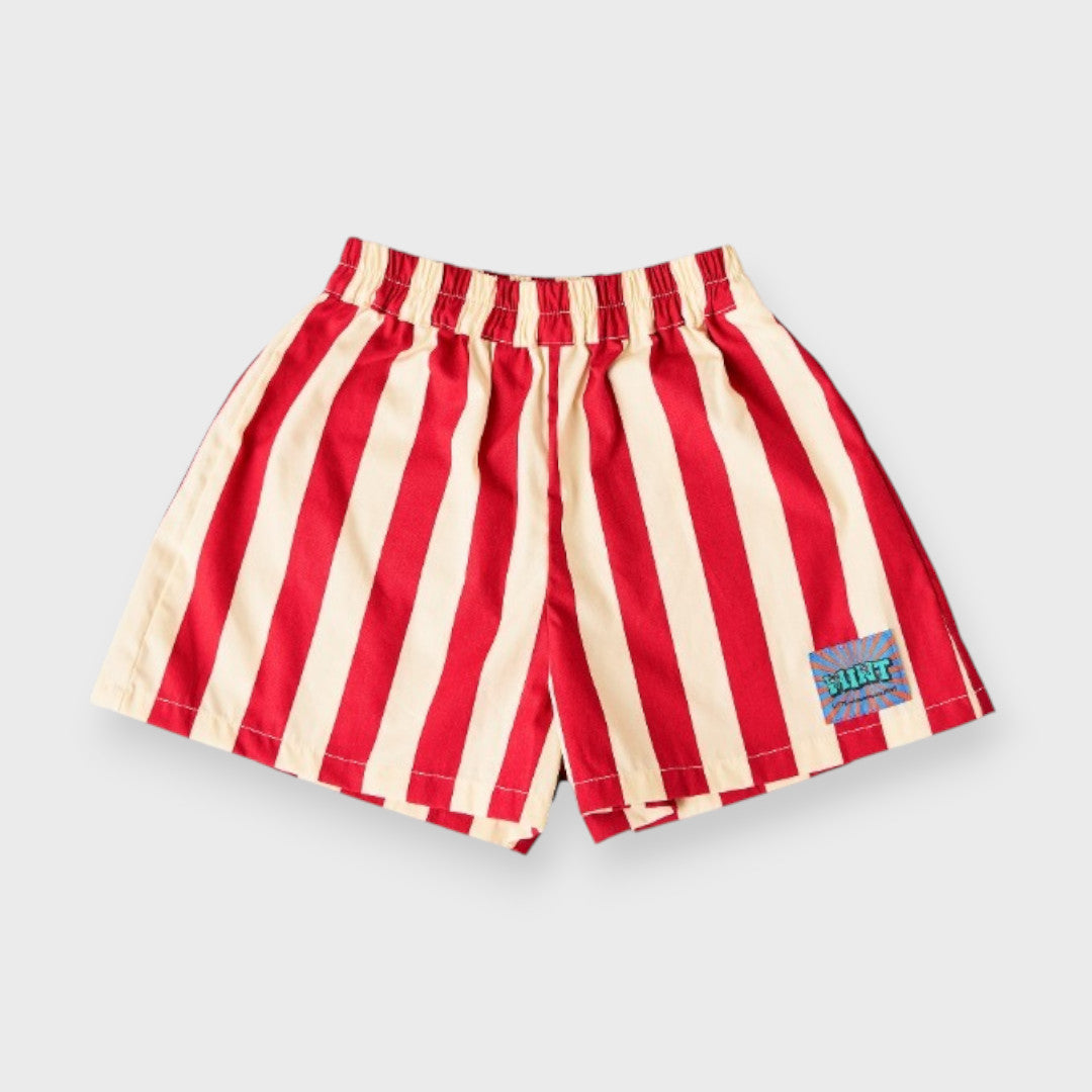 BOLD RED STRIPE KIDS SHORTS (140-160cm)
