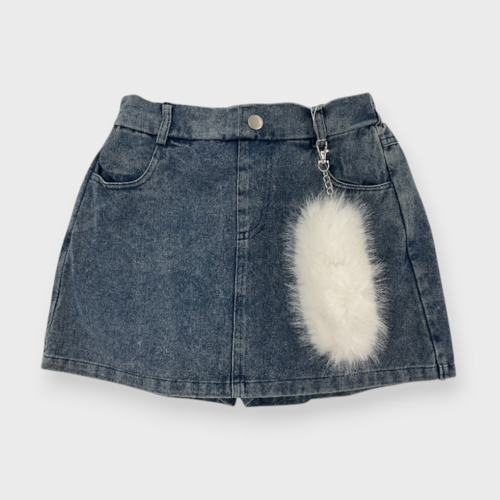 DENIM BUSTIER 3-PIECE SET
