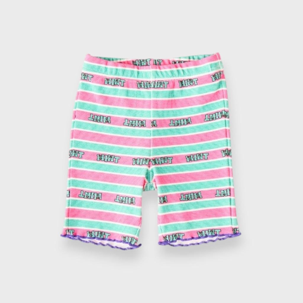 COLORFUL BORDER KIDS HALF LEGGINGS (110-130cm)