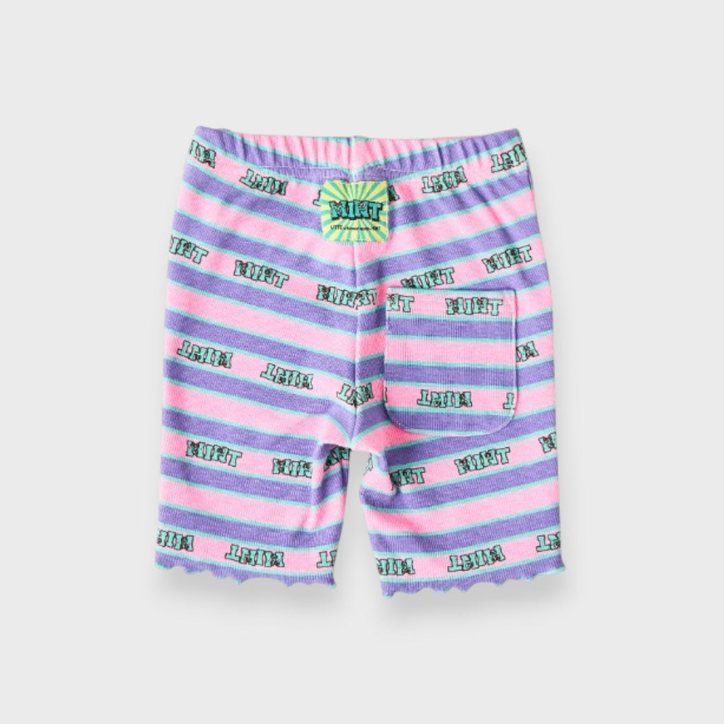 COLORFUL BORDER KIDS HALF LEGGINGS (110-130cm)