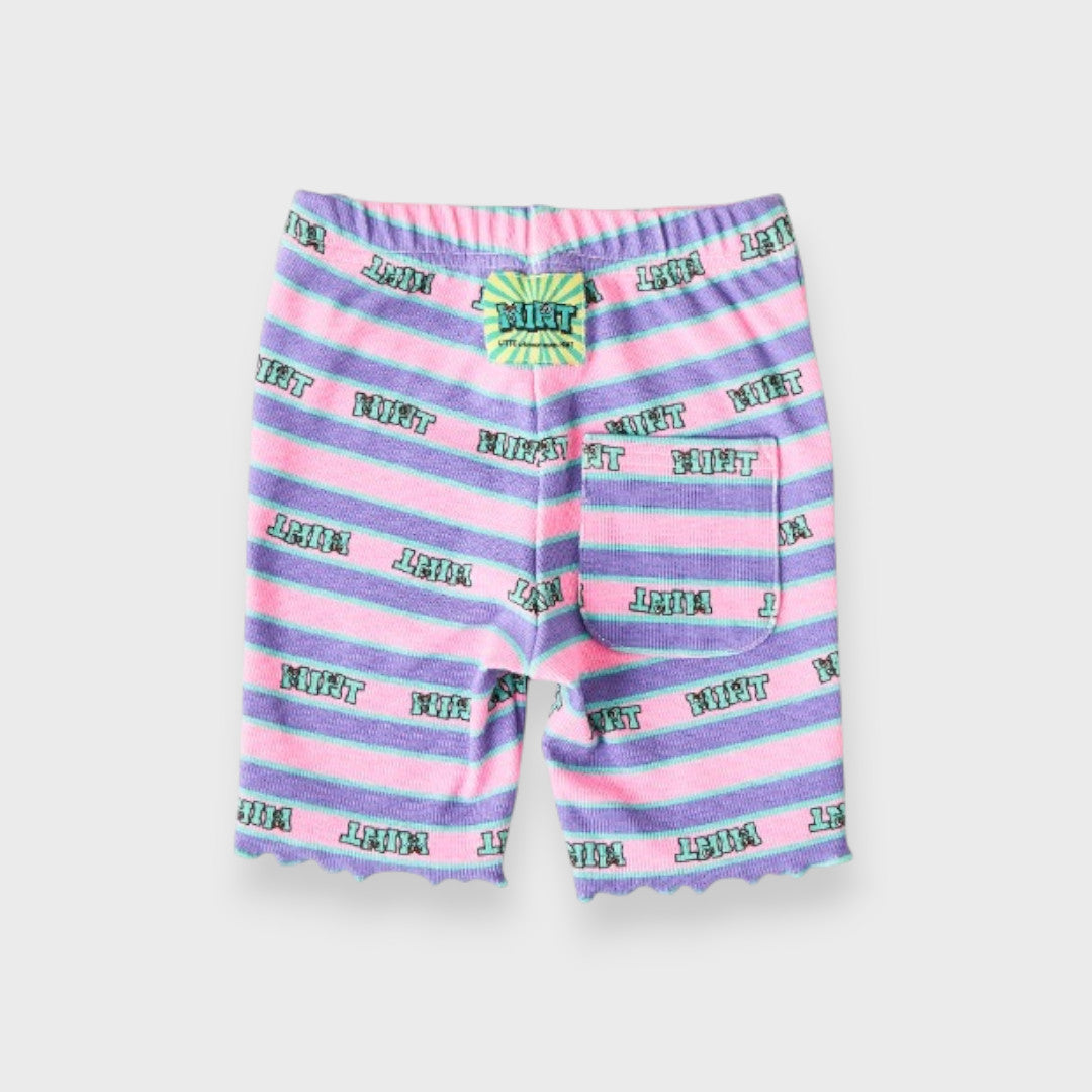 COLORFUL BORDER KIDS HALF LEGGINGS (110-130cm)