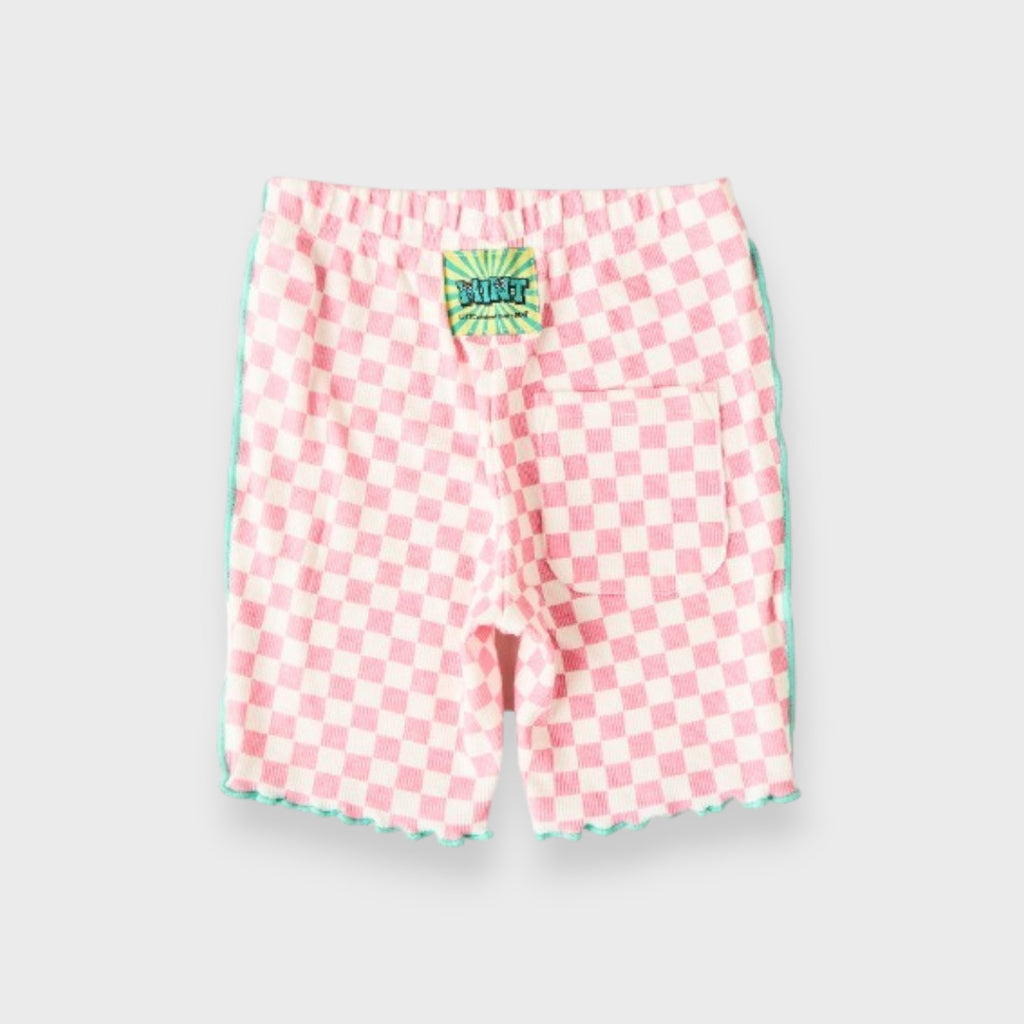 CHECKERBOARD POPCORN PATCH KIDS HALF PANTS (110-130cm)