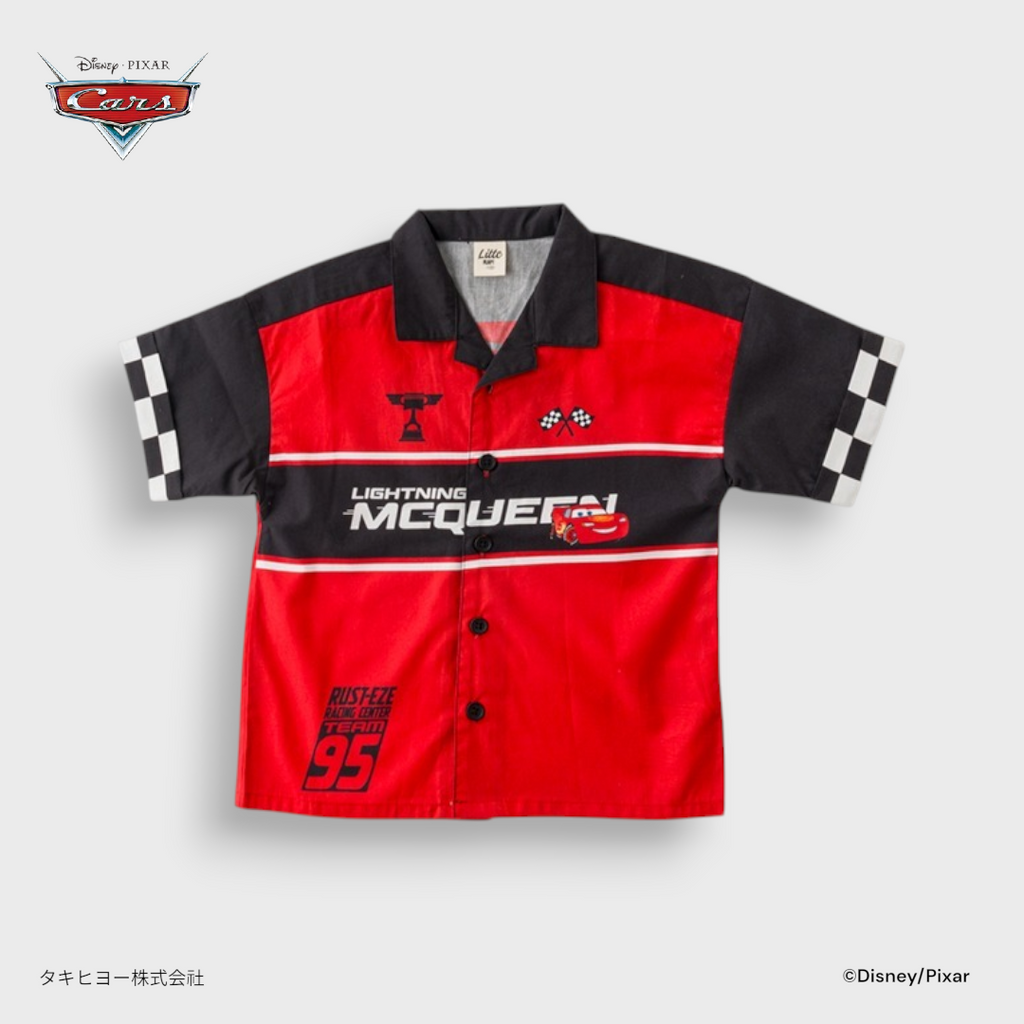 Kids (Size 110-130) Disney Pixar Cars Lightning McQueen Racing Shirt Fashion