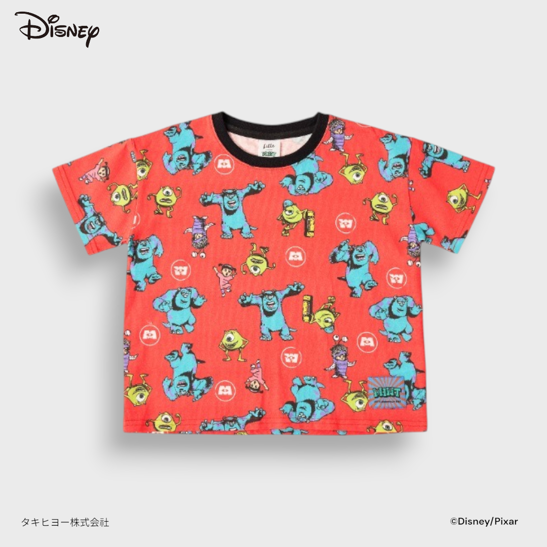 DISNEY MONSTERS, INC. ALL-OVER CHARACTER T-SHIRT (110～1300CM)