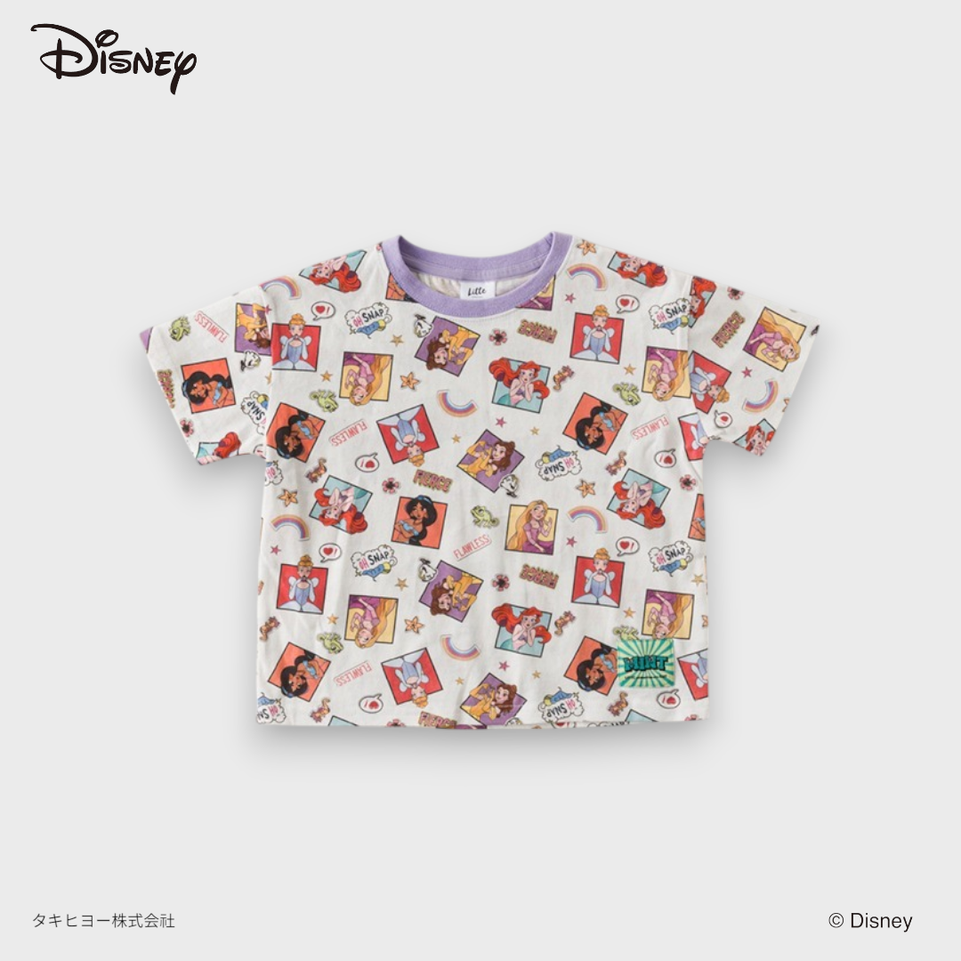DISNEY PRINCESS ALL-OVER POP GRAPHIC T-SHIRT (140～160CM)