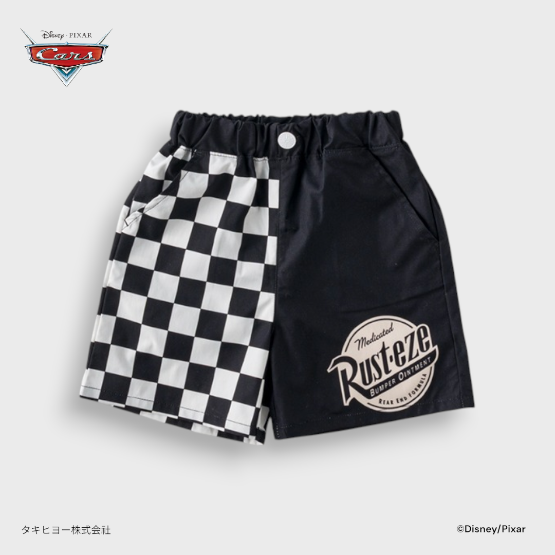 DISNEY LIGHTNING MCQUEEN BLACK RACING SHORTS (110～130CM)
