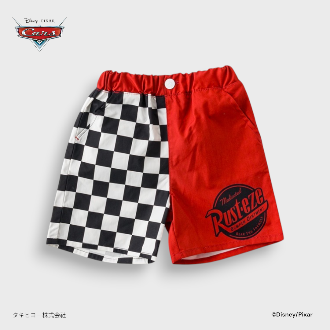 DISNEY LIGHTNING MCQUEEN RED RACING SHORTS (110～130CM)