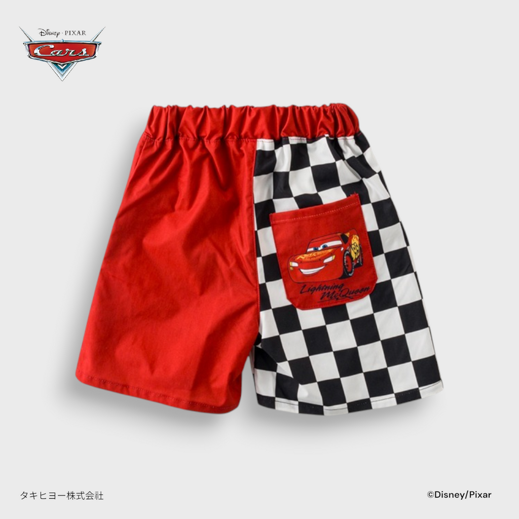 DISNEY LIGHTNING MCQUEEN RED RACING SHORTS (110～130CM)