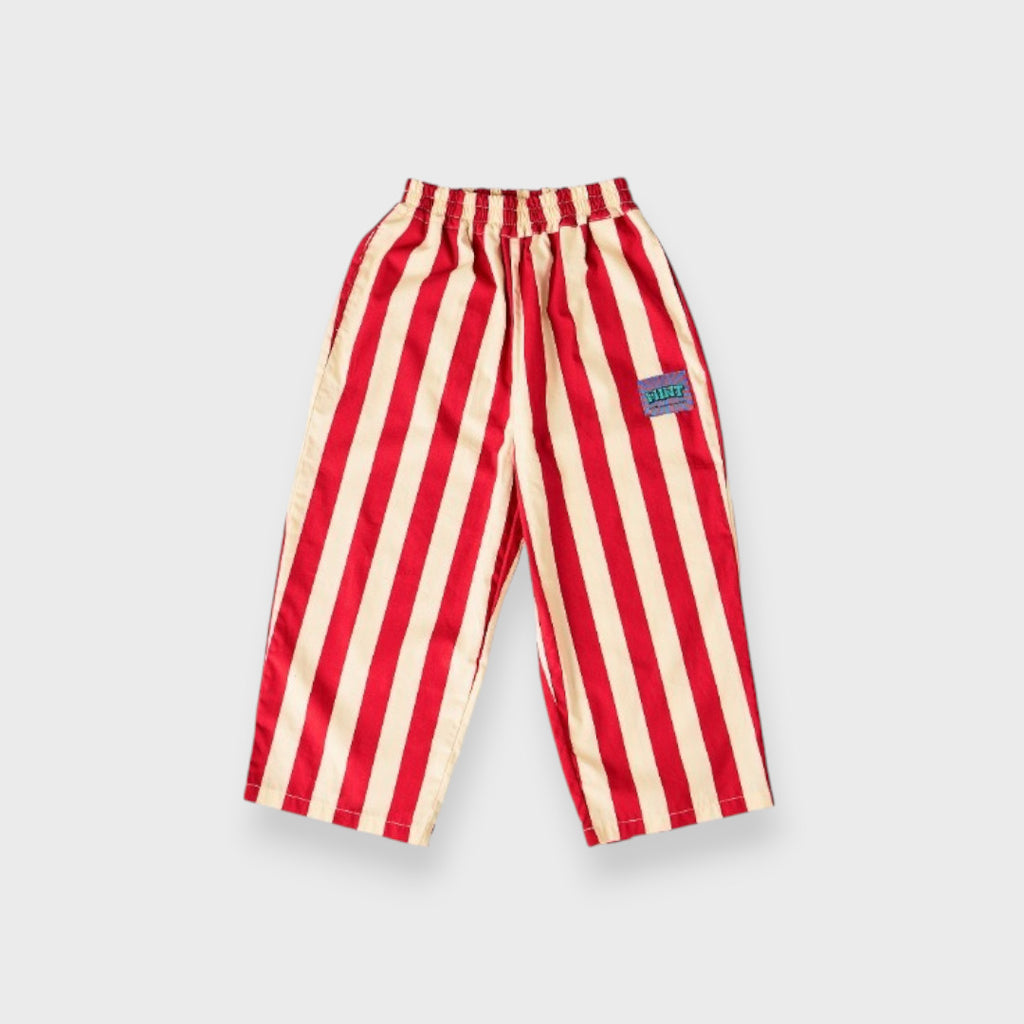 WIDE STRIPE RELAXED KIDS LONG PANTS (140-160cm)