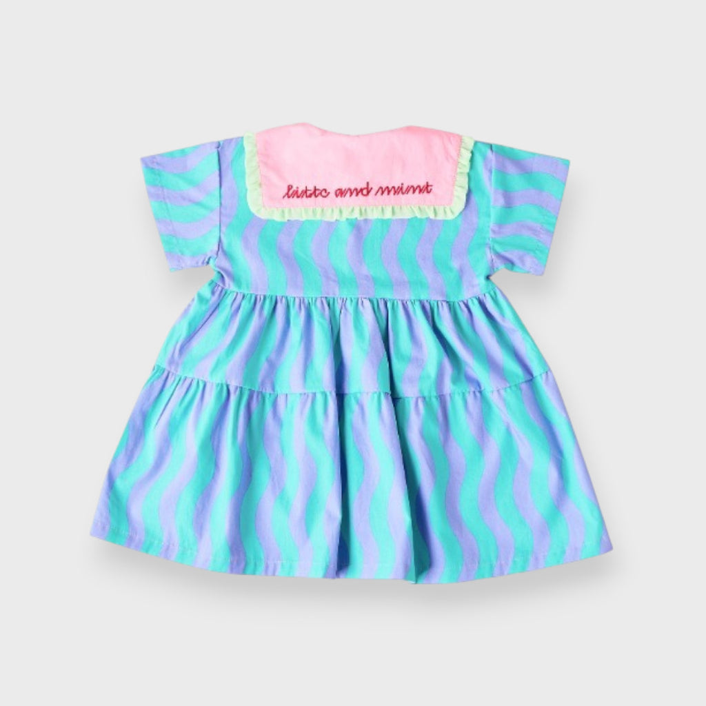 BRIGHT WAVE COLLAR KIDS DRESS (110～130cm)