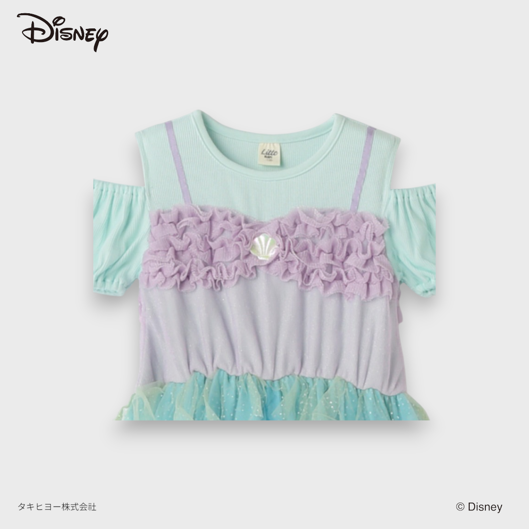DISNEY ARIEL-INSPIRED PASTEL SHELL PRINCESS DRESS (90・100CM)