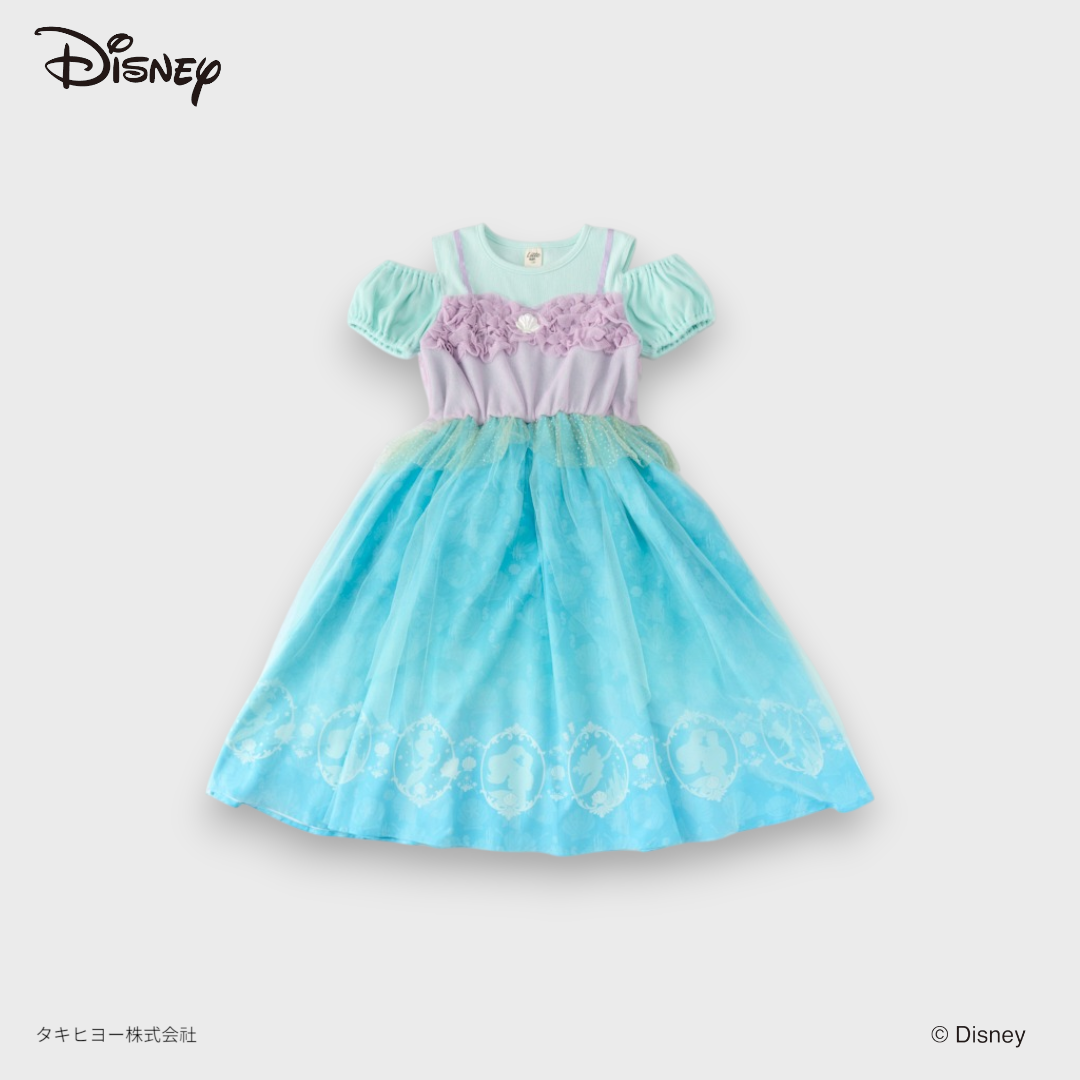 DISNEY ARIEL-INSPIRED PASTEL SHELL PRINCESS DRESS (110・130CM)
