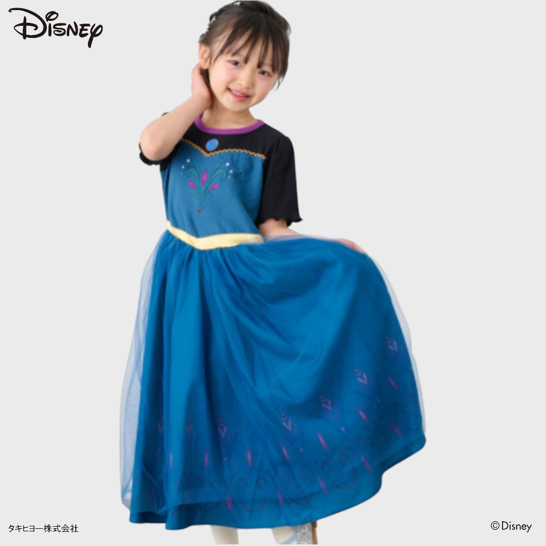 KIDS DISNEY - ANNA BABY ONE PIECE BLUE (90 - 100CM)