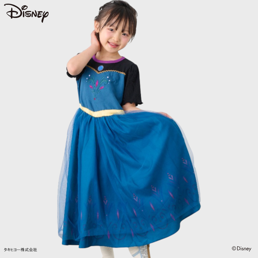KIDS DISNEY - ANNA BABY ONE PIECE BLUE (90 - 100CM)