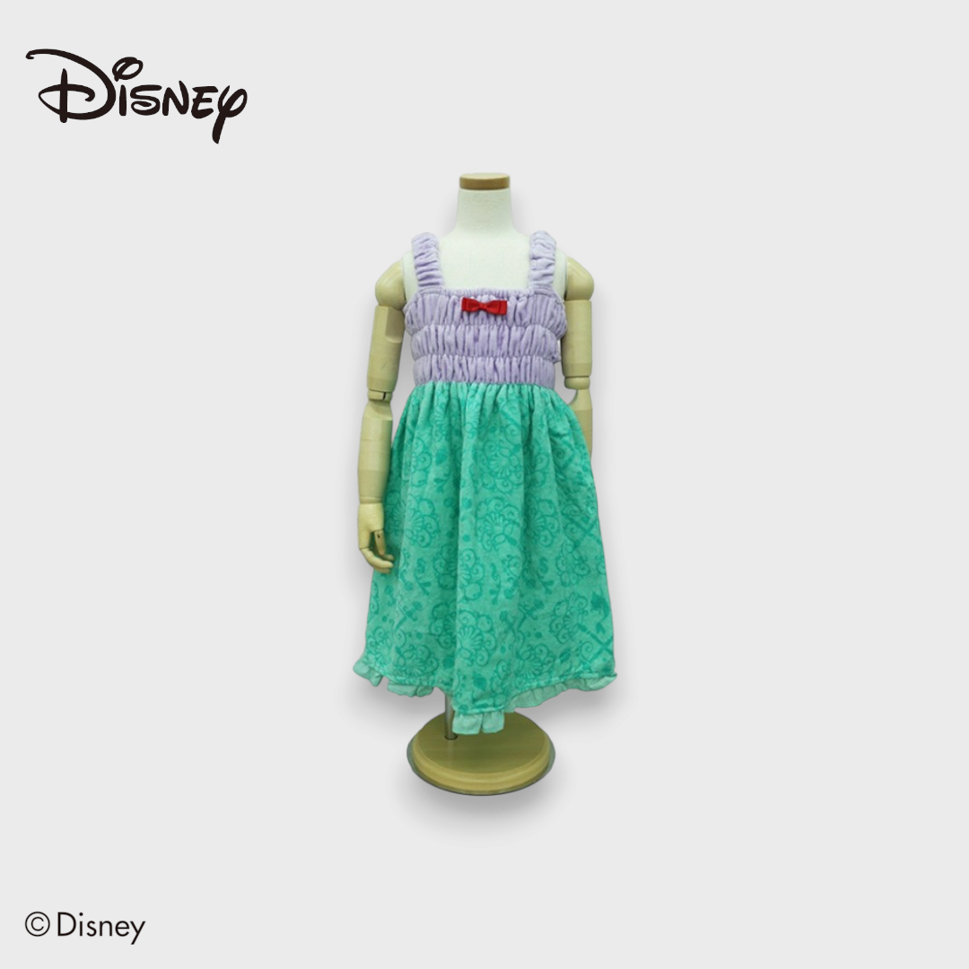 KIDS DISNEY - THE LITTLE MERMAID ARIEL DRESS TOWEL GREEN/PURPLE