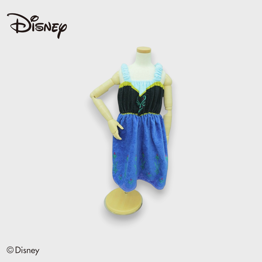 KIDS DISNEY - FROZEN ANNA DRESS TOWEL BLUE/BLACK