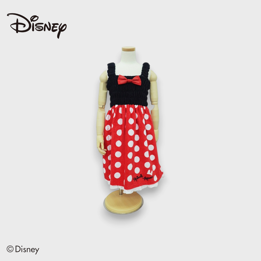 KIDS DISNEY - MICKEY & FRIENDS MINNIE MOUSE DRESS TOWEL RED/BLACK