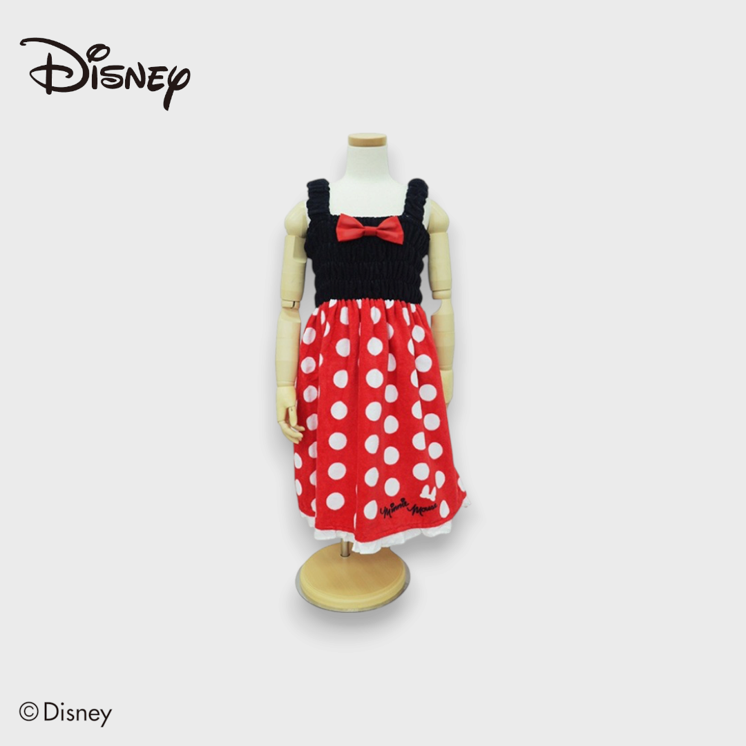 KIDS DISNEY - MICKEY & FRIENDS MINNIE MOUSE DRESS TOWEL RED/BLACK