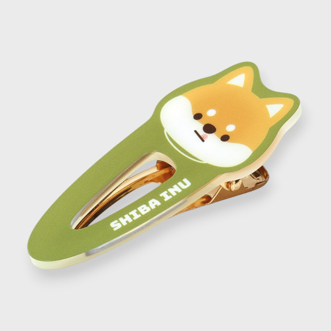 SHIBA INU FACE HAIR CLIP