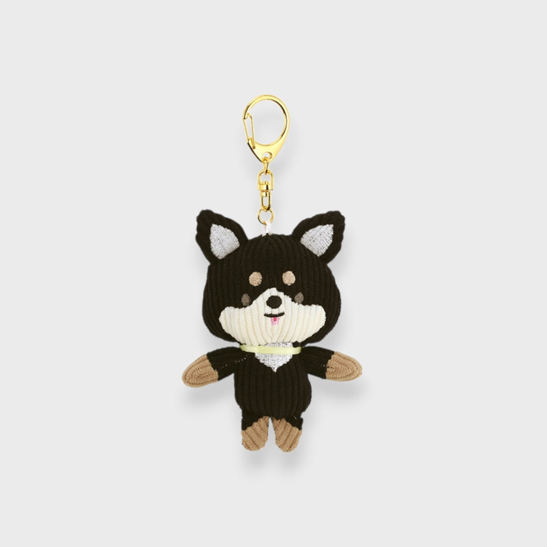 CHIHUAHUA CORDUROY PLUSH KEYCHAIN