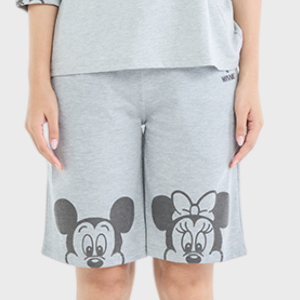 กางเกงขาสั้น Mickey & Minnie โผล่มาทักทาย (Size M-LL)
