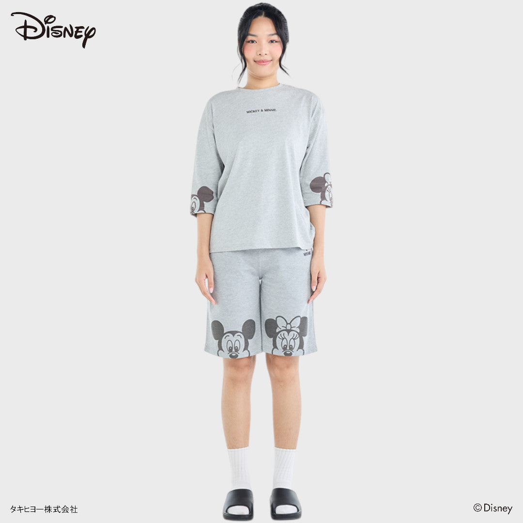 เสื้อยืด Mickey Mouse & Minnie Mouse เรียบแต่หวาน คู่กันแล้วลงตัว (Size M-LL)