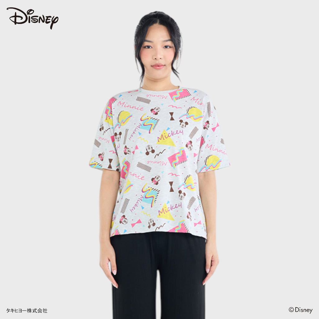 เสื้อยืดมิกกี้–มินนี่ ลายสุดคิ้วท์ รุ่น “ใส่แล้วน่ารักขึ้น 200%” (Size S-LL)