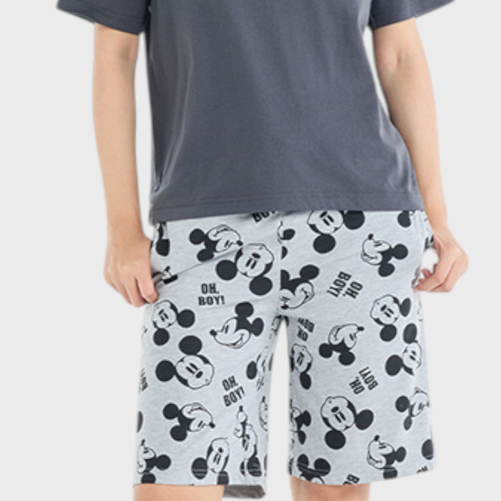 กางเกงขาสั้น Mickey Mood – ลาย “OH BOY!” สุดกวน (Size M-LL)