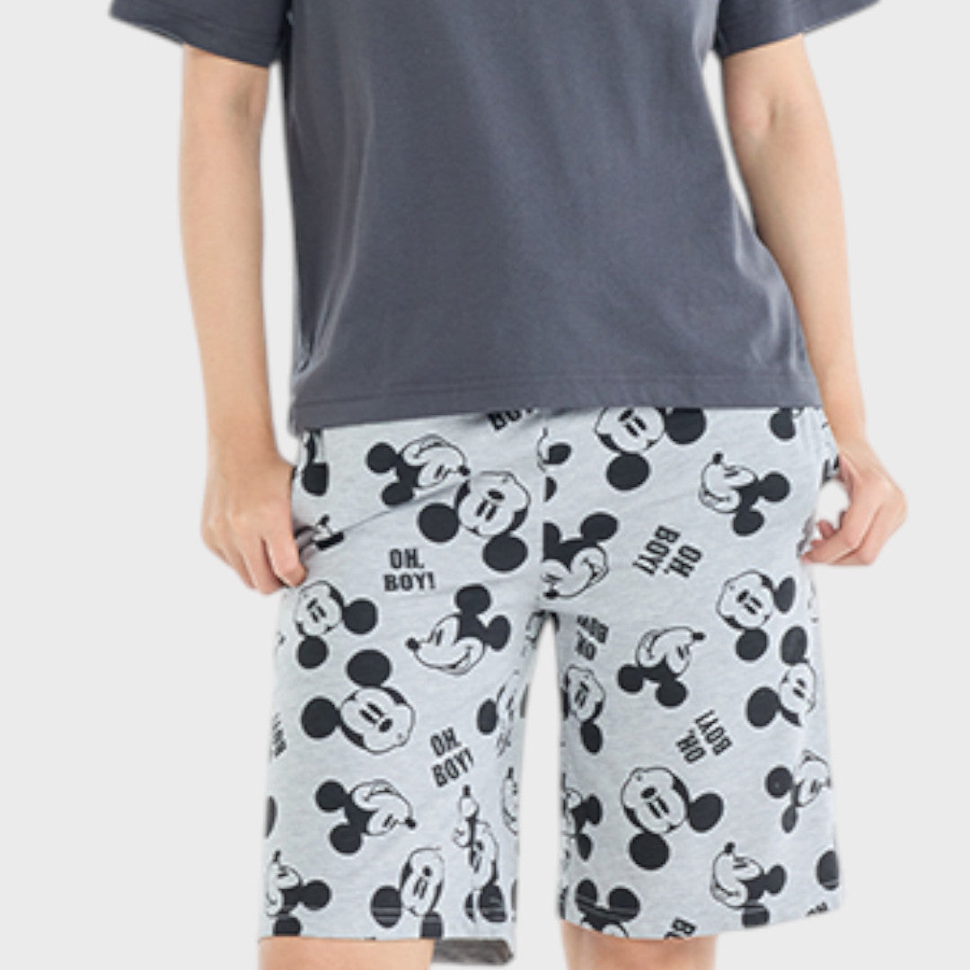 กางเกงขาสั้น Mickey Mood – ลาย “OH BOY!” สุดกวน (Size M-LL)