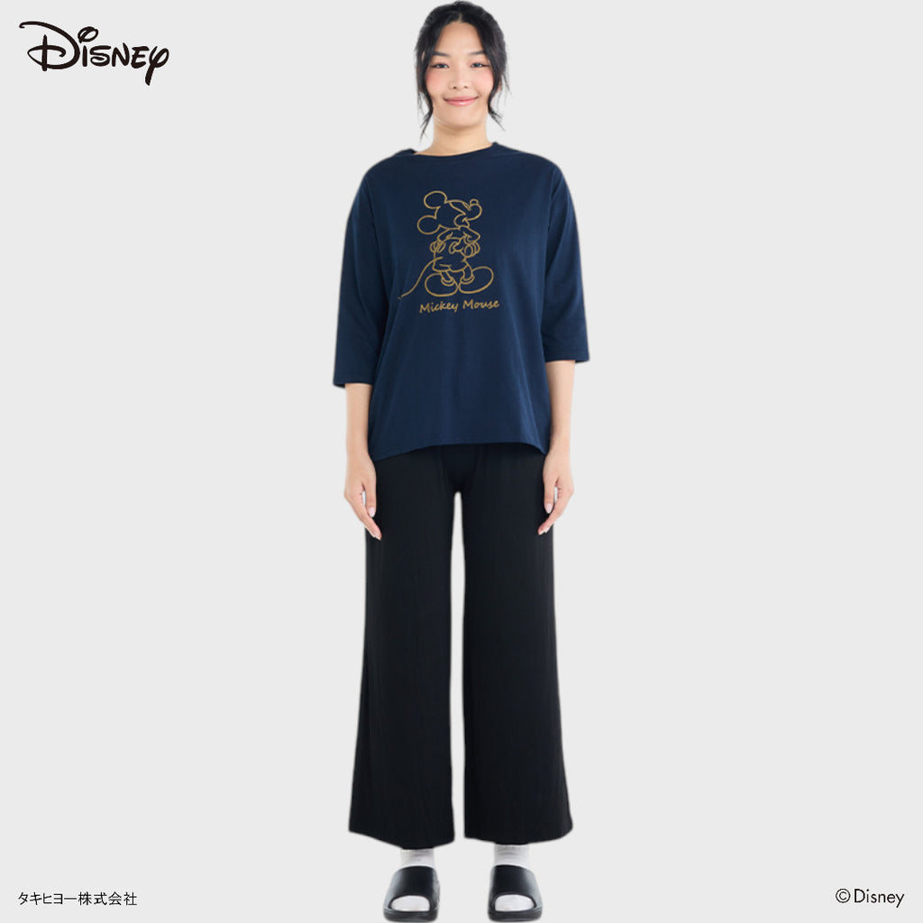 เสื้อยืดแขนยาว Mickey Mouse ลายเส้นมินิมอล (Size M-LL)