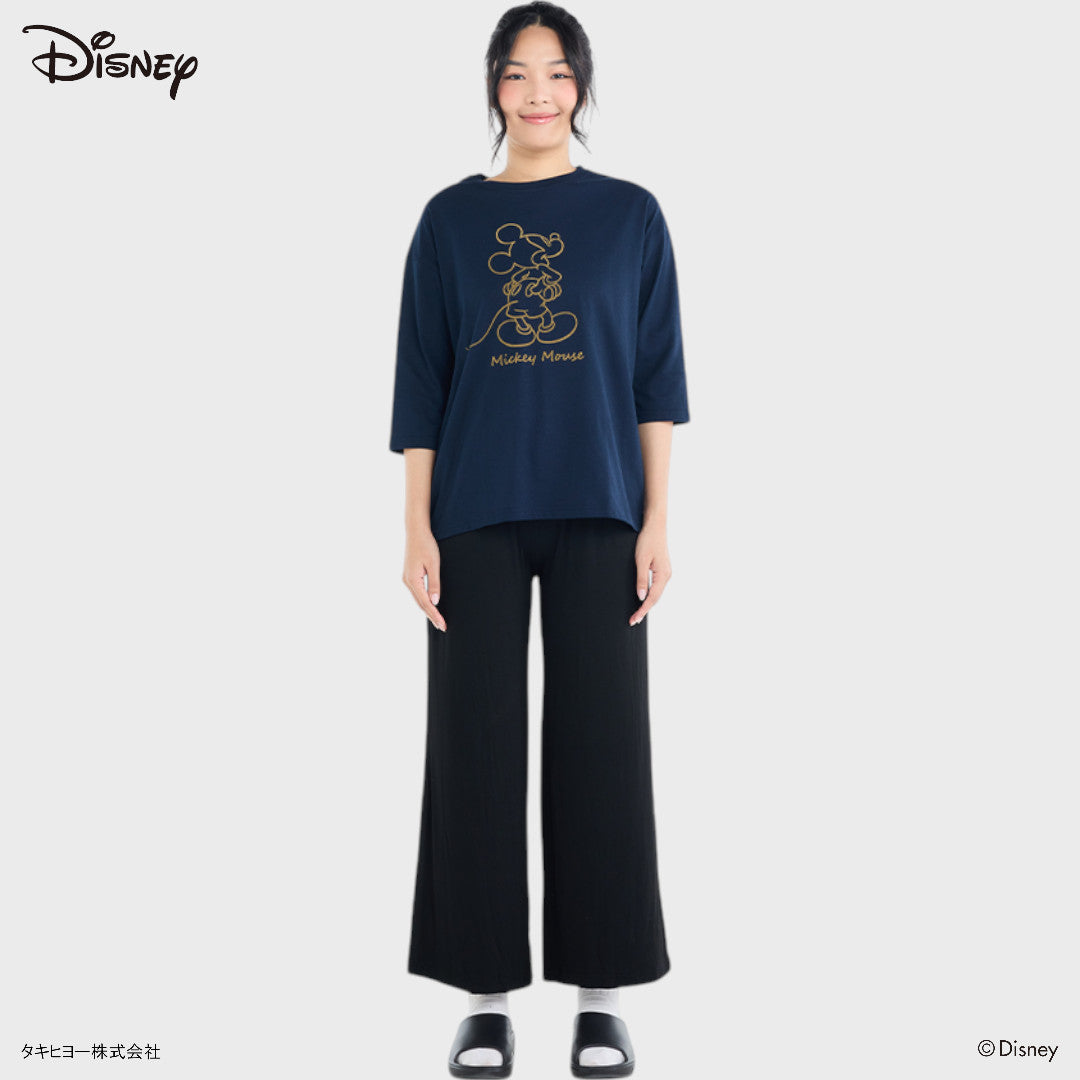 เสื้อยืดแขนยาว Mickey Mouse ลายเส้นมินิมอล (Size M-LL)