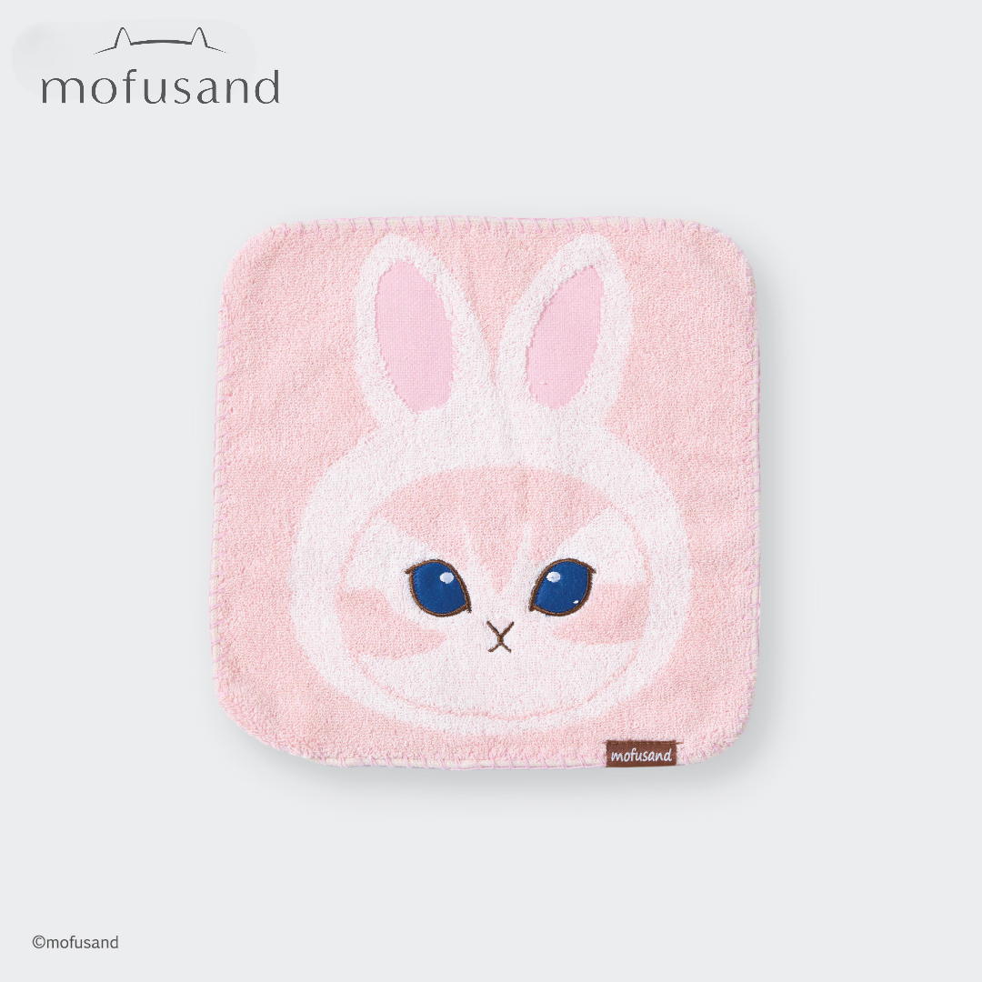 Mofusand Cat & Bunny Hand towel - Peachy Soft Kawaii Fluff! 🐰🍑