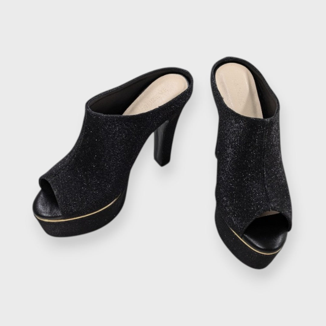 Platform Open-Toe Heel Mules